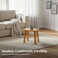 Simple Design Square Slatted Stool space-efficient Size Footrest Space-Saving Indoor Furniture adaptable for Apartment Dwellers, Homeowners, Living Room, Bedroom, Entryway, Bathroom