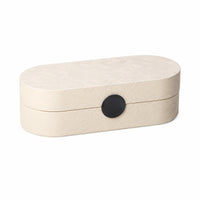 Oval Container with Hinged Lid Elegant Storage Box with Hinged Lid Secure Organizer for Dresser