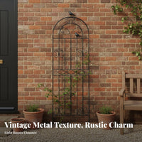 Long-Lasting Wrought Iron Border Fence Heavy Duty Decorative Metal Garden Fence Easy Installation Vintage Design Garden Picket Rustproof for Gardeners, Homeowners, DIY Enthusiasts, Patio, Yard, Pathway