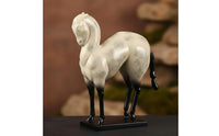 Resin Horse Ornament Handcrafted Look Retro Horse Figurine Smooth Finish Tabletop Decor for Art Collectors, Entryway, Hotel Lobby