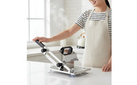 Evenly Cut Thin Slices Mutton Cutter Machine Coil-Assisted-Loaded Chilled Meat Cutter Adjustable Thickness Manual Meat Cutter Easy to Use for Hot Pot, Home