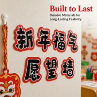 New Year Greeting Card Wall Decals for Classroom Decoration and Wish Display