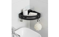 Space Saving Bathroom Corner Shelf Drainage Design No-Drill Corner Rack Waterproof for Toilet, Kitchen