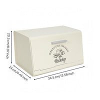 Bakery Print Storage Box Front-Opening Home Organizer Rounded Edges