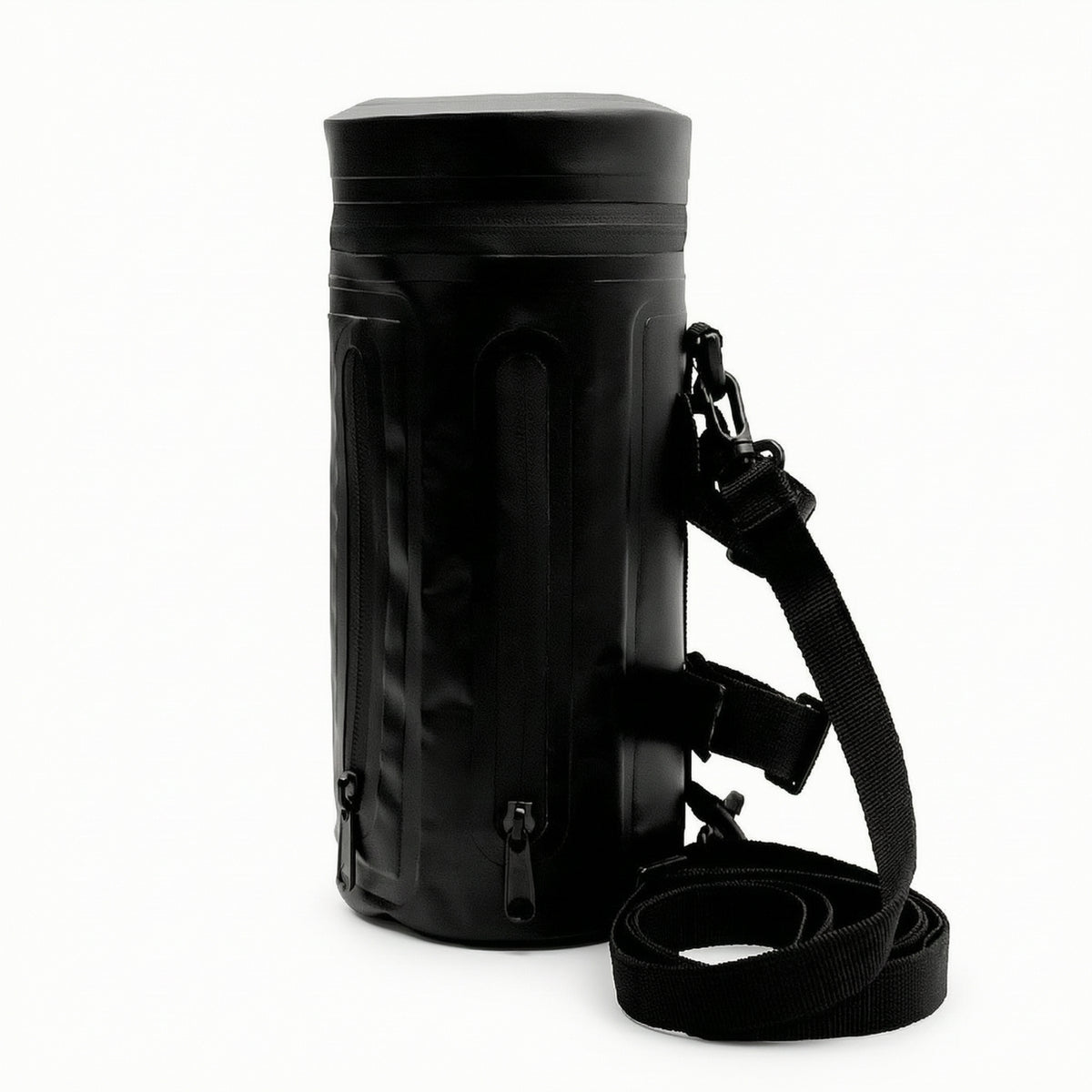 Structured Cylindrical Handlebar Bag Compact Bike Handlebar Bag Weatherproof Front Pouch Long-Lasting for Cyclists, Commuters