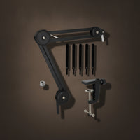 Mic Stand Arm with Desk Mount Clamp Foldable Mic Stand Arm Stable for Podcasters, Participants, Livestreaming