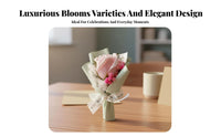 Soap Flower Bouquet Preserved Flowers Small Floral Bouquet Small Floral Gift for Graduates, Birthday, Graduation