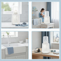 Touch-Control Baby Bottle Warmer with Digital Display Electric Bottle Warmer with Clear Cover Safe Hygienic for Kitchen