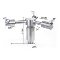 Stainless Steel Rotary Cleaning Nozzle Stainless Steel Spray Head Easy to Install for Factory