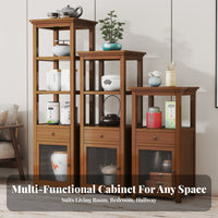 Space-Saving Multi-Tier narrow Cabinet adaptable Design 3-Tier accent Table Easy Assembly Storage Rack Sturdy and long-finaling for Apartment Dwellers, homeowners, Students, Living Room, Beside Sofa, Bedroom, Entryway