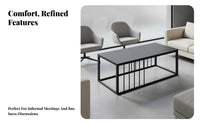 Business type Office Sofa and Table Combo Minimalist Design Multi-Seat Guest Sofa Modern Aesthetic Reception Seating sturdy Construction for Clients, Guests, Waiting Room, informal Meeting Space, Public Spaces