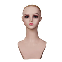 Realistic Female Mannequin Head for Wig Display and Jewelry