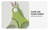 Gentle Filing Surface 4-Piece Infant Nail Care Kit Portable with Case 4-in-1 Infant Nail Tools Perfect Baby Shower Gift for Infants