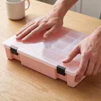 Multifunctional Sewing Thread Storage Box with Lid, Transparent Plastic Organizer for Home Sewing Kits