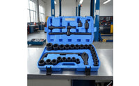 30 Pieces Socket Wrench Set with Case Heavy-Duty Socket Wrench Kit Metric Mechanics Tool Kit with Case for Professionals, Home Improvement Hobbyists