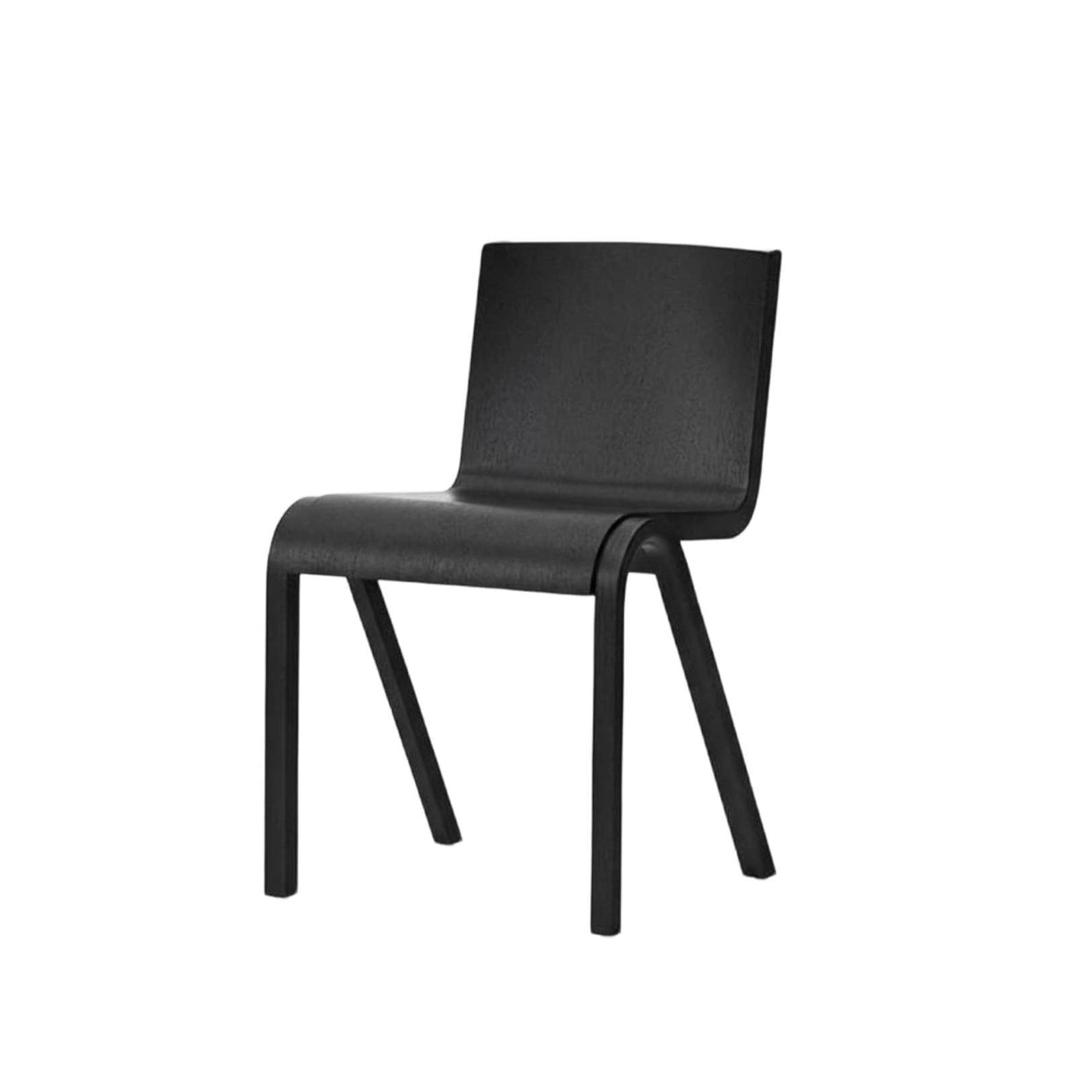 Armless Side Chair Nordic Design Aesthetic Molded Plywood Chair Bentwood Construction Ergonomic Backrest for Adults, Kitchen