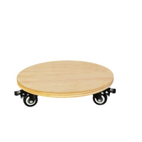 圆形加厚木板乌龟车平板车刹车四轮小推车手推车移动拉货车拉车 4轮-圆形木板小号28cm2寸金钻刹车