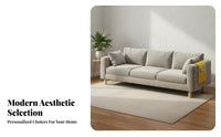 High-Density Foam Cushion Modern Textile Sofa Comfortable Seating Small Apartment Couch Removable and Washable Cover Modern 2-Seater Couch Long-Lasting Construction for Renters, Students, Families, Rental Home, Lounge, Waiting Area, Bedroom