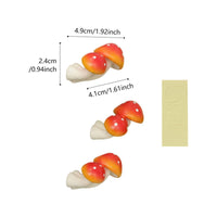 3 Pieces Mushroom Set Gift Idea Resin Mushroom Small Size Garden Decor for Home