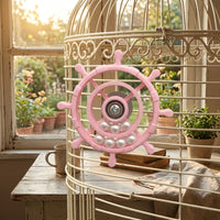 Parrot Toy Rotating Wheel for Budgie, PLA Material 360 Degree Rotating Cockatiel and Interactive Parakeet Toy with Suction Cup for Bird Cage