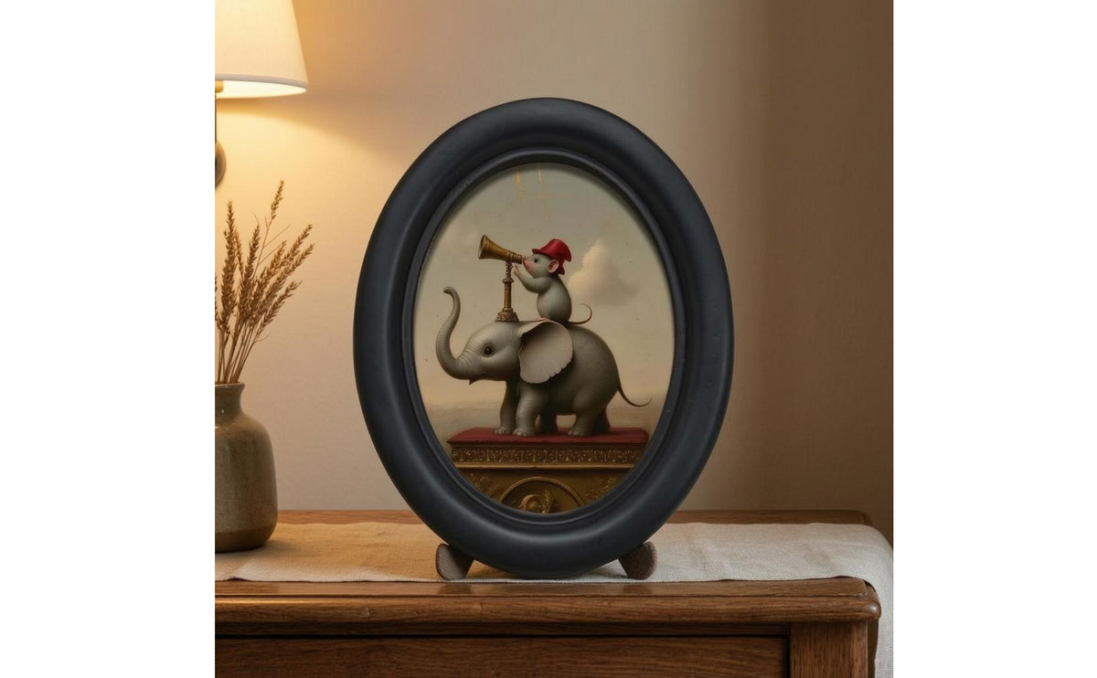Oval Photo Frame Oval Picture Frame Shielded Cover Decorative Framed Art
