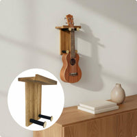 Wooden Guitar Hanger Decorative Ukulele Wall Hanger Universal Music Storag for Artists