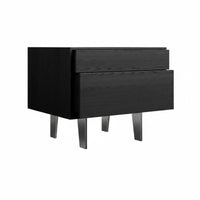 End Table with Drawer Nightstand Modern Minimalist Bedside Storage Engineered Wood Surface Functional Italian Style Suitable for Bedroom Hotel Room Lounge Apartment