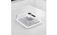 Rechargeable Defrosting Tray with Cover Quick Thaw Rapid Thawing Plate with Dome Easy to Clean Defroster Aluminum for Home Cooks, Meal Prep, Kitchen Countertop