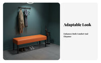 Modern Minimalist Design Sherpa material Ottoman Multi-Functional Upholstered Bench adaptable Long Stool Soft and Comfortable for property owners, Interior Designers, Renters, Bedroom, Entryway, walk-through Closet, Living Room
