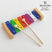 8-Note Aluminum Metallophone with Mallet for Music Education