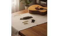 Wooden Acoustic Guitar Bridge Set Replacement Guitar Bridge with Saddle Pre-Slotted Hardware Stable for Luthier, Guitarists, Instrument Maintenance
