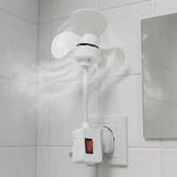 Plug in Wall-Mounted Fan Energy Saving Small Wall-Installed Fan Strong Ventilation Home Appliance for Washroom, Kitchen, Dorm Room