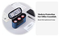 Stamp Storage Case with Lock Water Portable Company Seal Organizer Shockproof Document Lock Pouch for Business Owners, Professionals, Bank