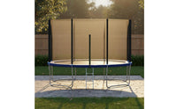 Padded Frame Outdoor Trampoline with Net Heavy Duty Round Trampoline with Safety Enclosure Weather Resistant Backyard Jumping Bouncer Rustproof Ladder for Children, Adults, Garden