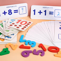 Hands-on Counting Set with Answer Board Educational Math Toy with Counting Rods Colorful Addition and Subtraction Game Preschool for Homeschool