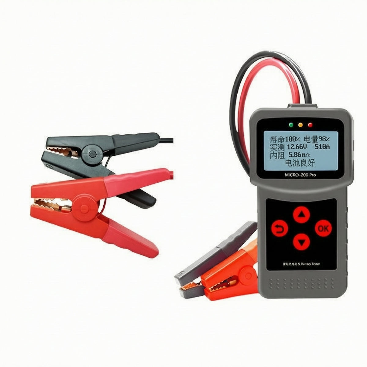 12V 24V Battery and Alternator Tester Digital Automotive Battery Tester Portable Compact for Mechanics, Car Owners, Roadside Troubleshooting