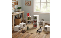 Dust-Proof Stackable Shoe Box Space Saving Clear Plastic Shoe Box Easy to Assemble Sneaker Display Case Sturdy for Sneakerheads, Closet, Entryway, Dorm Room
