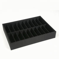 Black Jewelry Display Tray Brushed Jewelry Organizer Tray Rectangular Low-Profile for Showcase