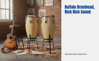Conga Drum, Buffalo Skin, Multi-Color, Sturdy Wood, Latin Percussion