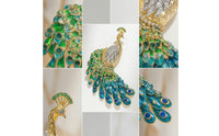 Peacock Brooch Enamel Peacock Pin Ornate Jewelry for Weddings
