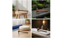 Body Gua Sha Tool with Wooden Handle Easy to Reach Gua Sha Tool with Long Handle