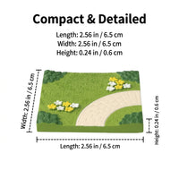 Miniature Diorama Set, Resin Craft Garden Model Scenery Kit, Desktop Decoration with Multicolored Matte Paint, approx. 6.5cm