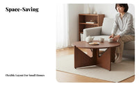2 Pieces Round Nesting Table Set mid-century modernera Modern design Nesting Table Set Space-Saving Combo Home Furnishing for Homeowners, Adults, Bedroom, Office