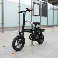 Folding Electric Bike Foldable Folding Powered Bike Lightweight Space-Saving Electric Cycle for Commuting, Travel