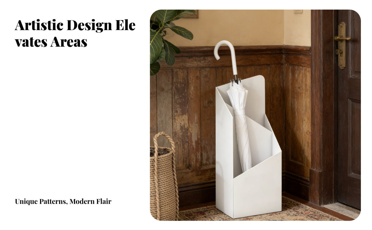 Metal Umbrella Stand Rust-Resistant Freestanding Umbrella Holder Rustproof Sturdy Construction for Renters, Shop Entrance, Home