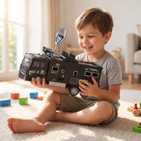 Metal SWAT Truck Model Inertial Toy Truck with Opening Door Movable Simulation Police Vehicle Die-Cast Style for Children, Toddlers, Playroom, Home