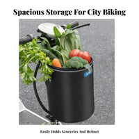 High Capacity Waterproof Bike Basket Multi-Use Folding Bike Basket Easy Installation for Cyclists, Adults, Commuting, Daily Errands, Outdoor