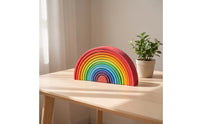 Wooden Rainbow Stacking Toy Montessori Wooden Rainbow Stacker Arch Stacker for Preschoolers, Classroom