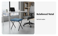 Collapsible Padded Leg Rest Space-Saving Footstool adaptable for Home Users