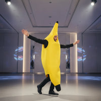 Banana Costume Funny Banana Costume with Head Opening Easy-Wear Apparel for Halloween, Dress-up Parties, Carnival